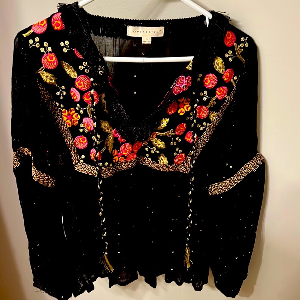 Love stitch boho shirt